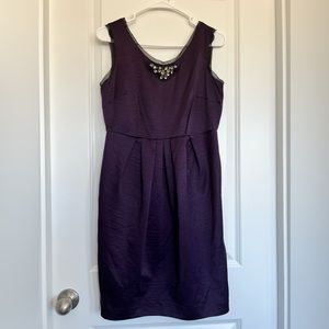 Simple Vera Wang Purple Evening Cocktail Dress With Back Zipper & Pockets Size 6